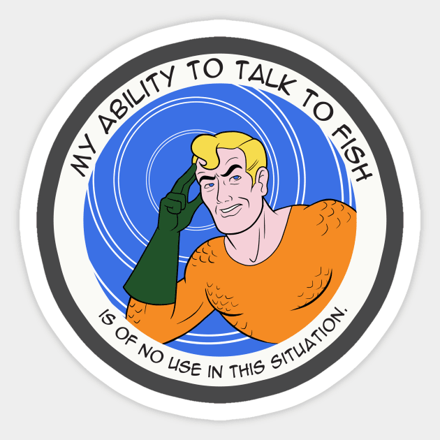 My Ability To Talk To Fish Sticker by JoTheZette